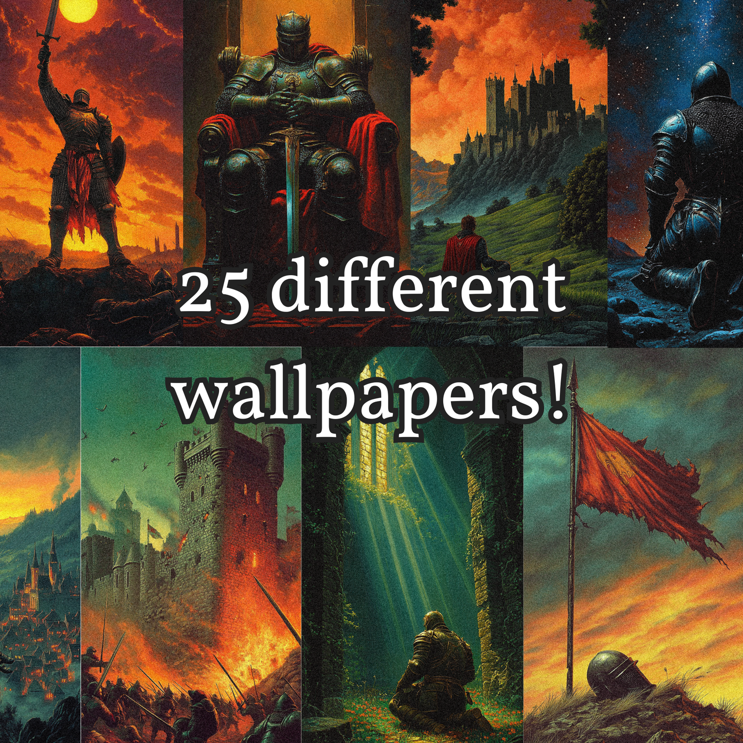 Knight Wallpaper Pack of 25