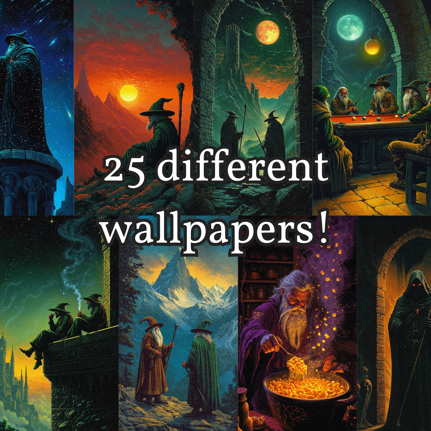 Wizard Wallpaper Pack Pack of 25
